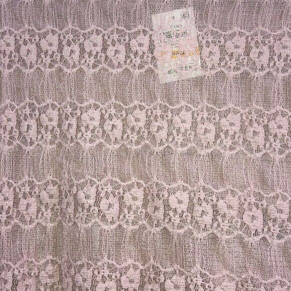 American Rag Cie Womens Sheer Lace Crop Top Juniors Size Small Pale Mauve Pink - Picture 3 of 4